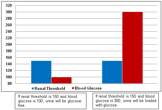 Glucosuria Chart: Renal Threshold versus Blood Glucose