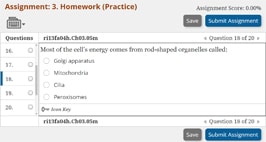 Example homework question for Corexcel's online Anatomy & Physiology course