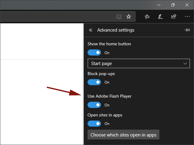 Edge Flash Settings