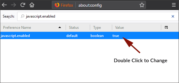 Enable JavaScript Firefox
